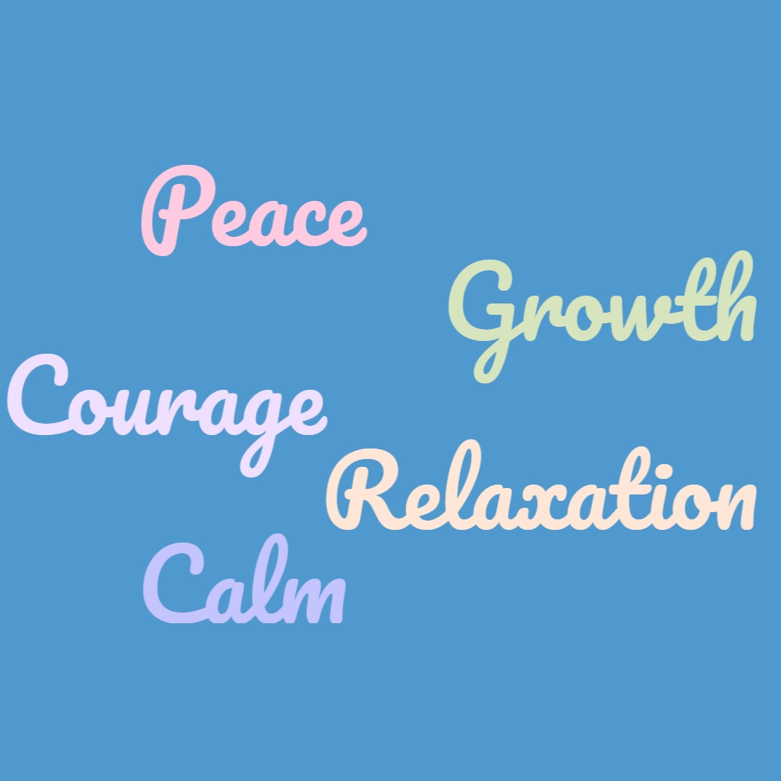 customizable relaxing words animated background